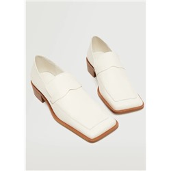 Mocasín punta piel -  Mujer | MANGO OUTLET Melilla