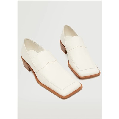 Mocasín punta piel -  Mujer | MANGO OUTLET Melilla