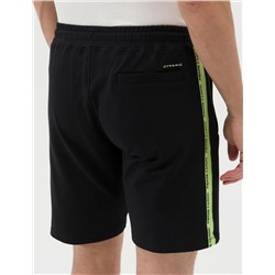 Siyah Slim Fit Örme Şort