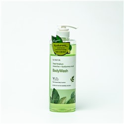 [GLAMFOX] Гель для душа ЗЕЛЕНЫЙ ЧАЙ для чувствительной кожи Deep Moisture Green Tea Hyaluronic Acid  Body Wash, 750 мл
