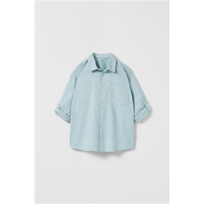 CAMISA BOLSILLO CON LINO