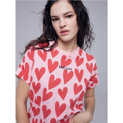 Gemustertes Kimono-T-Shirt