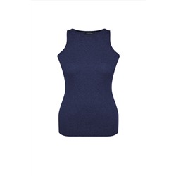 Mavi Halter Yaka Basic Örme Atlet TBBSS23CV00001