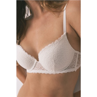 Sujetador GORGEOUS push up encaje blanco