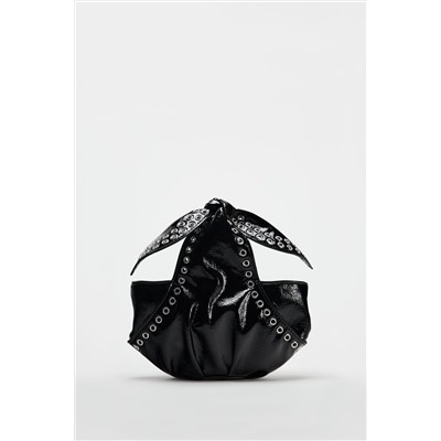 STUDDED MINI BUCKET BAG