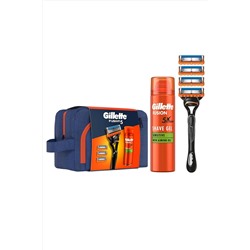 Gillette, Fusion H+4 + Fusion Jel 200ML + Çanta