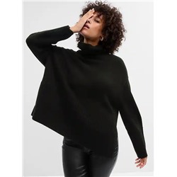 Relaxed Turtleneck Tunic Sweater