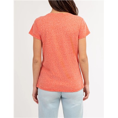 TWIST NECK SNOW YARN T-SHIRT