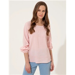 Pembe Regular Fit Bluz