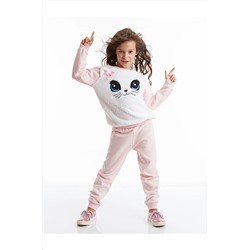 Denokids Baby Cat Pembe Kız Çocuk Eşofman Takım CFF-19K1-049