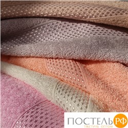 (13-1021) Полотенце Eleganta (Petek Crystal) 70х130 см Махра 390 г/м2, 13-1021 Светло-Розовый (Персиковый на бирке)