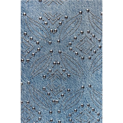 ZW COLLECTION STRAIGHT MID-WAIST STUDDED JEANS