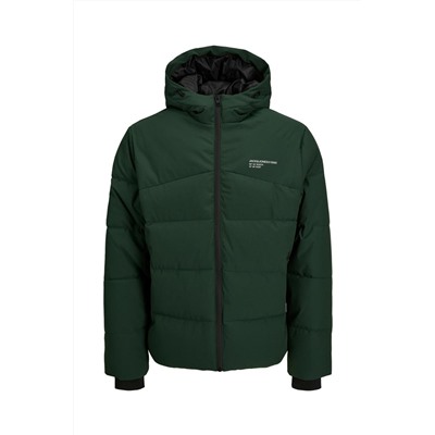 Anorak con capucha Verde oscuro