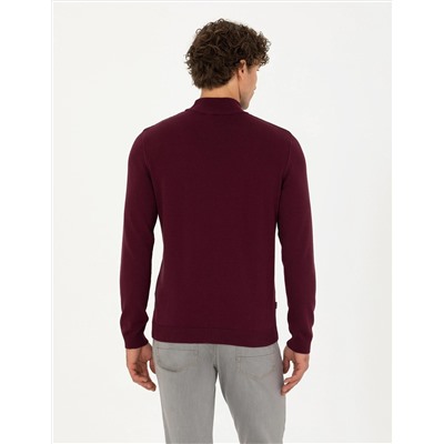 Bordo Slim Fit Kazak