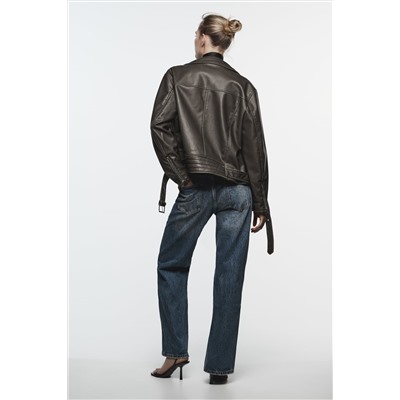 FAUX LEATHER BIKER JACKET