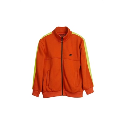 Bad Bear, Harvey Full Zip Unisex Jr Tam Fermuar Çocuk Sweatshirt Turuncu