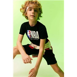 Erkek Çocuk NBA Bisiklet Yaka Kısa Kollu Tişört