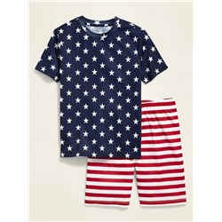Graphic Pajama Tee & Pajama Shorts Set for Boys