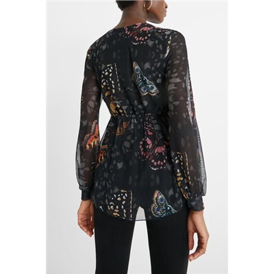 Blusa viscosa estampada