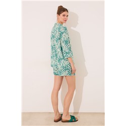 Set camisa y pantalón corto print hojas