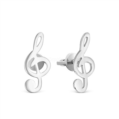 Серьги-пусеты из серебра родированные 925 пробы 21312р