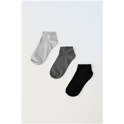 THREE-PACK OF BASIC ANKLE SOCKS