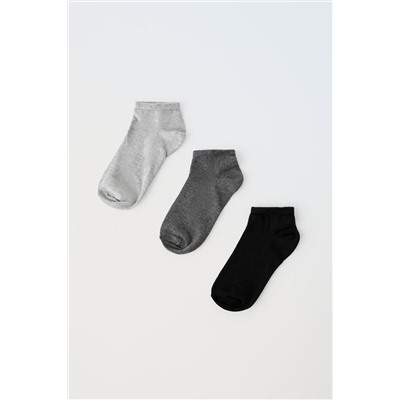 THREE-PACK OF BASIC ANKLE SOCKS