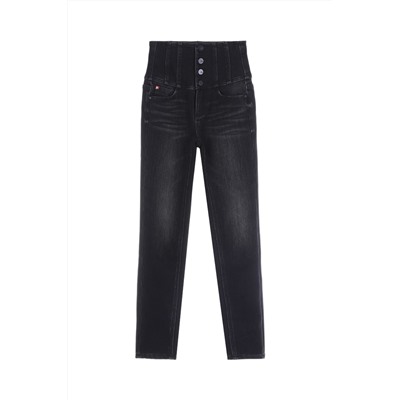 Vaquero slim de tiro alto Negro