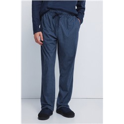 Set pijama largo tejido cálido azul