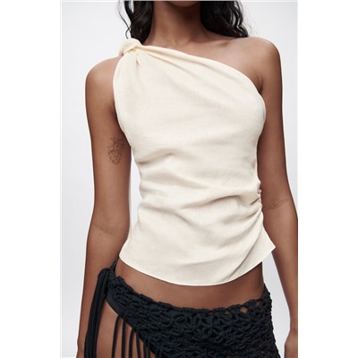 LINEN TOP WITH FRINGING