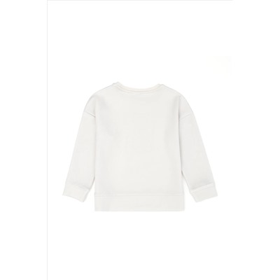 Kız Çocuk Taş Bisiklet Yaka Sweatshirt