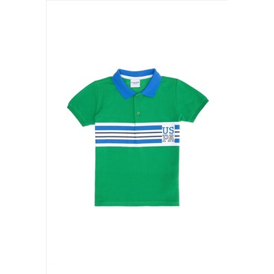 Erkek Çocuk Yeşil Polo Yaka Tişört