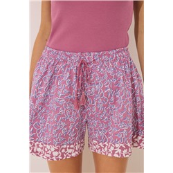 Pijama corto tirantes algodón rosa