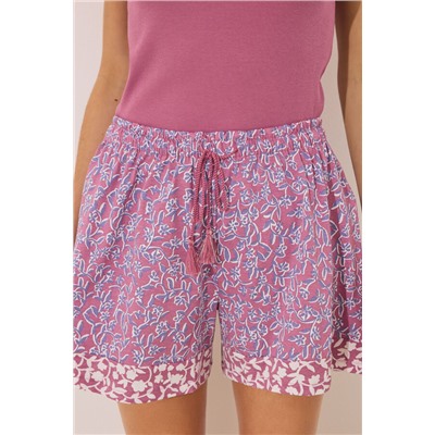 Pijama corto tirantes algodón rosa