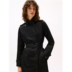 Double-Breasted Belted Trench Coat
