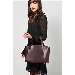 Bolso de piel Parl Burdeos