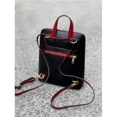 Ab. Zapatos 1619/2 New R · Negro+AB.Z PELLE MOCHILA VERA PELLE (590) Negro-Granate АКЦИЯ