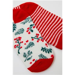 2 pares de calcetines Rojo y blanco