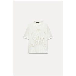 EMBROIDERED MESH T-SHIRT