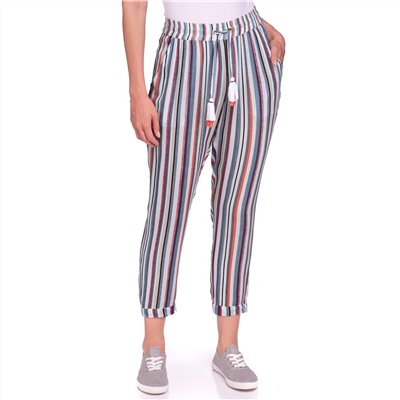Damen Hose bunt gestreift