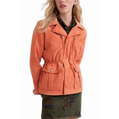 Chaqueta recta bolsillos