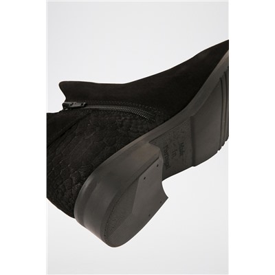 Botines de nobuk Negro