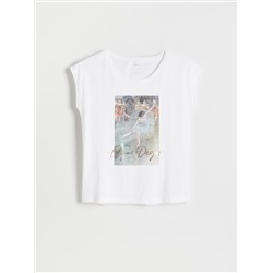 T-Shirt im Kimono-Stil mit Druck