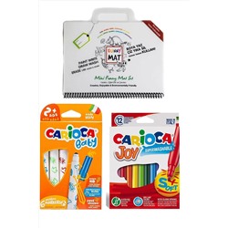 Carioca Akademi Çocuk Funny Mat Mini Ve Jumbo Baby 6'lı Keçeli Kalem Ve Joy 12'li Keçeli Kalem DGRFNNYMATCRC10