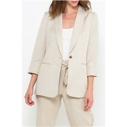 Chaqueta de lino Rosa jaspeado