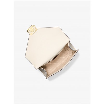 Whitney Medium Signature Logo and Metallic Shoulder Bag