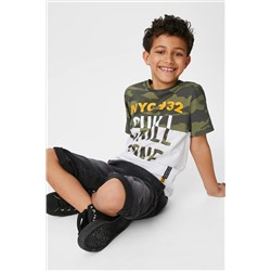 Set - Kurzarmshirt und Jeansshorts