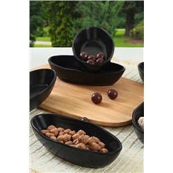 Keramika Mat Siyah Deniz Çerezlik / Sosluk 14 Cm 6 Adet ST500006F956A0000000AYD100