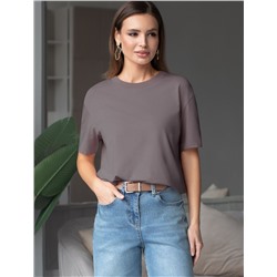 Футболка свободная из премиального хлопка с эластаном