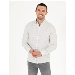 Haki Slim Fit Uzun Kollu Gömlek